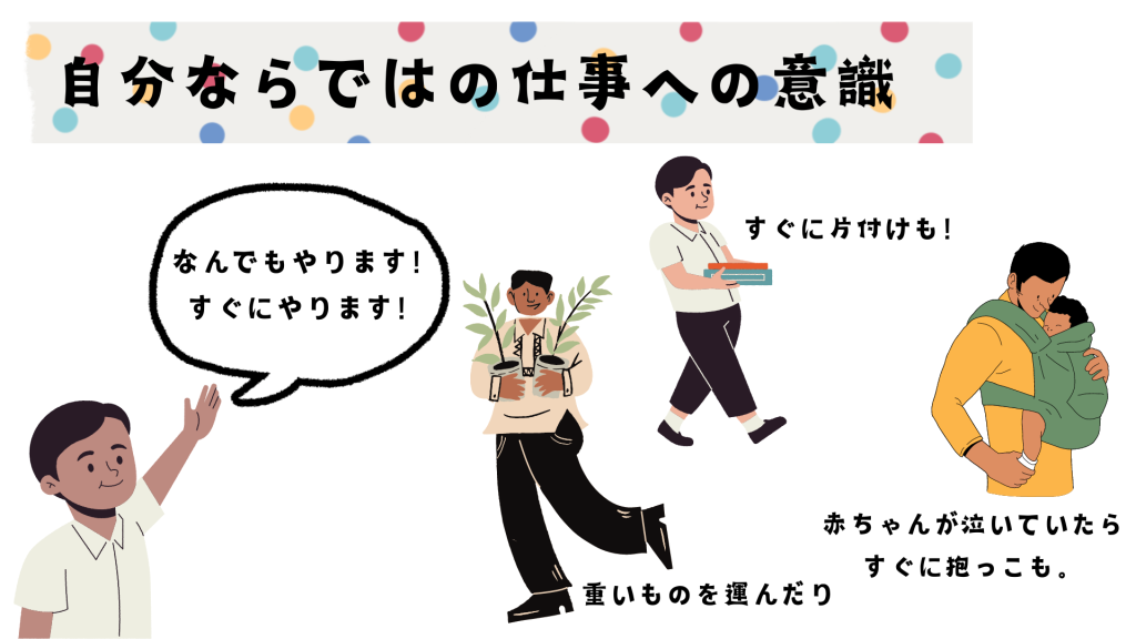 自分ならではの仕事への意識